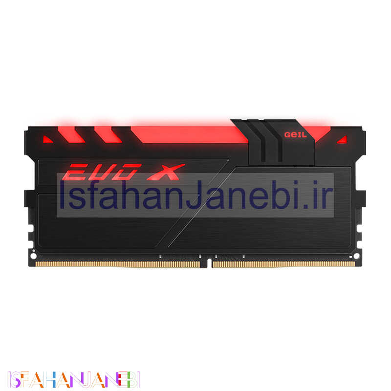 اصفهان جانبی-رم کامپیوتر Geil Evo X Black DDR4 8GB 2400MHz CL16 Single