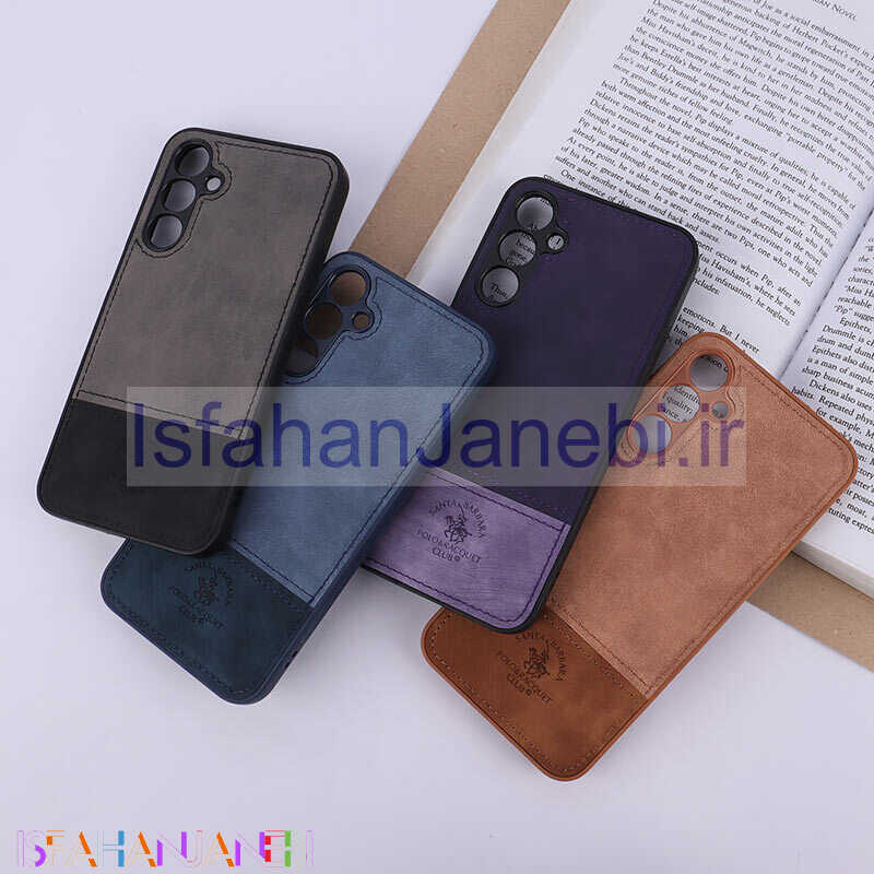 اصفهان جانبی-قاب چرمی Polo & Racquet Club سامسونگ Galaxy A25 دو تکه محافظ لنزدار