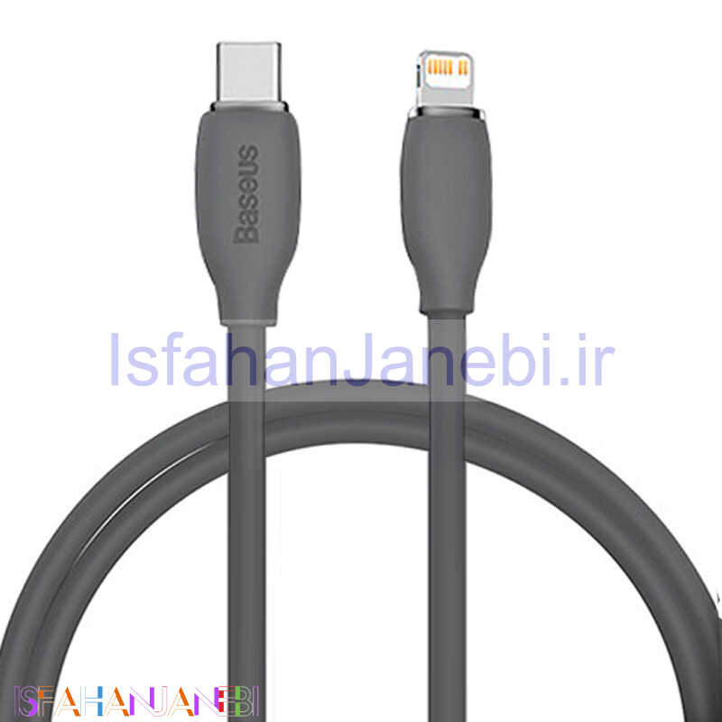 اصفهان جانبی-کابل تبدیل فست شارژ Baseus CAGD02000 Type-C To Lightning PD 20W 2.4A 1.2m