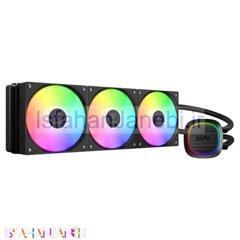 اصفهان جانبی-فن خنک کننده CPU گیم دیاس Gamdias AURA GL360 V2 RGB BK