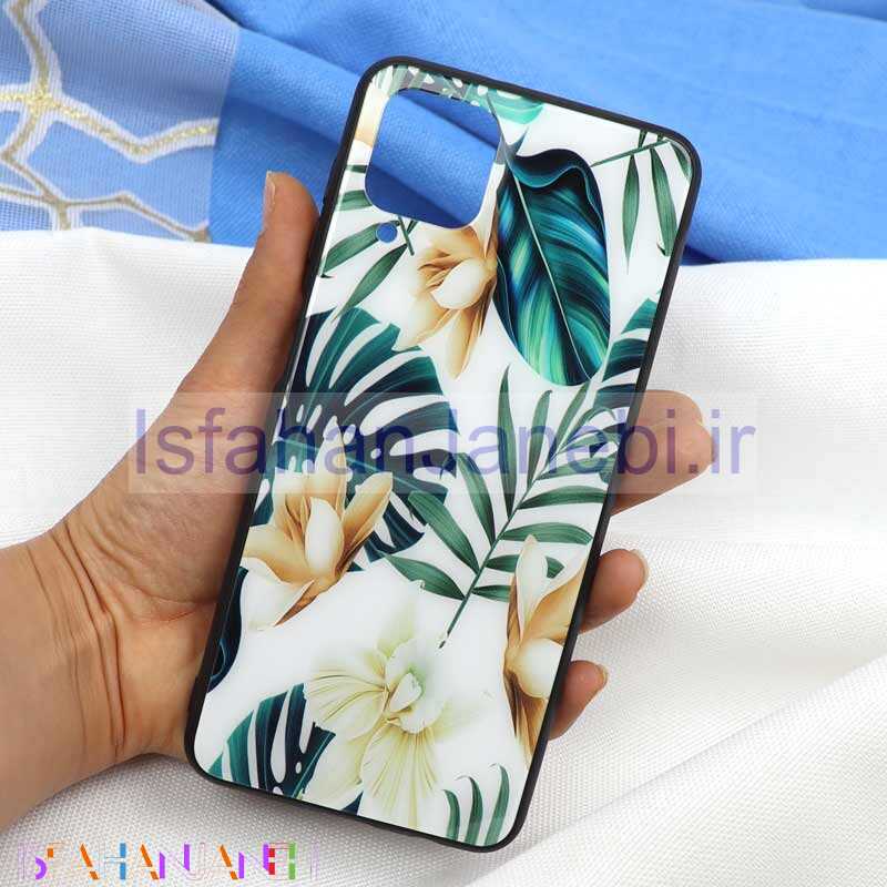 اصفهان جانبی-قاب پشت گلسی طرح برگ Samsung A12
