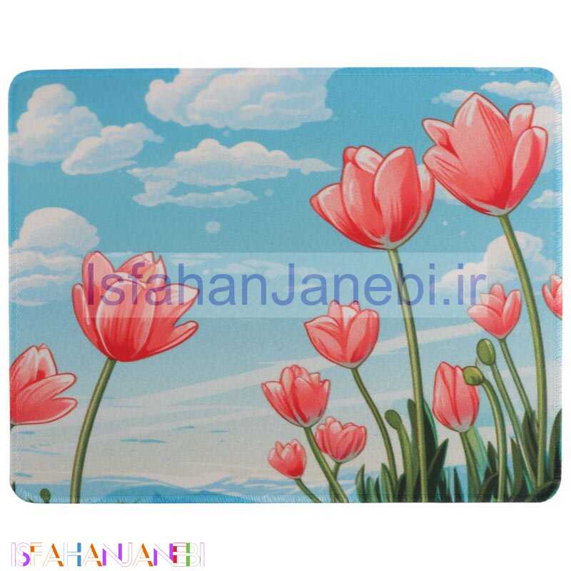 اصفهان جانبی-پد موس گیمینگ Logilily L-17 23*18cm طرح گل قرمز