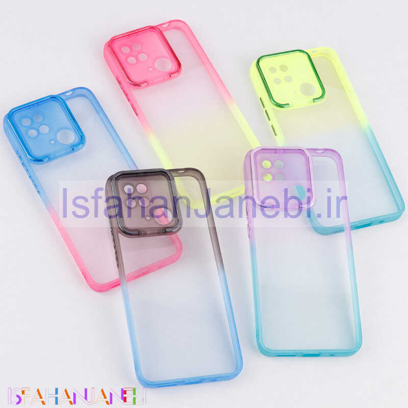 اصفهان جانبی-قاب ضد ضربه استند شو دور رنگی محافظ لنزدار Xiaomi Redmi 10C