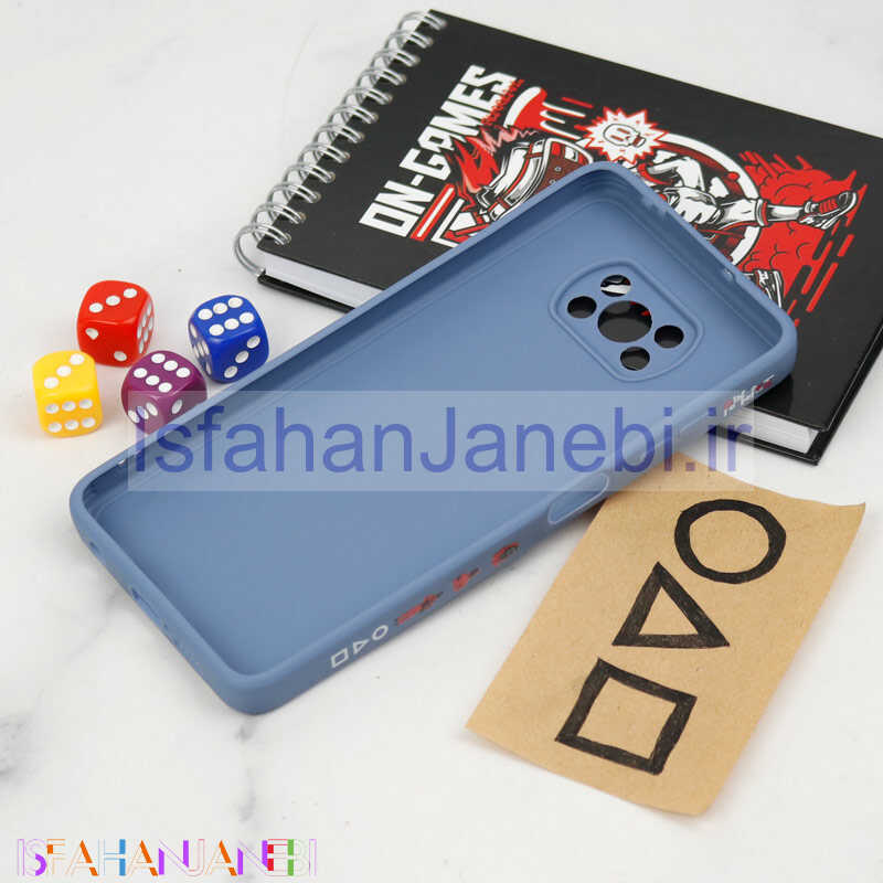 اصفهان جانبی-قاب سیلیکونی محافظ لنزدار طرح اسکویید گیم Xiaomi Poco X3 کد 1