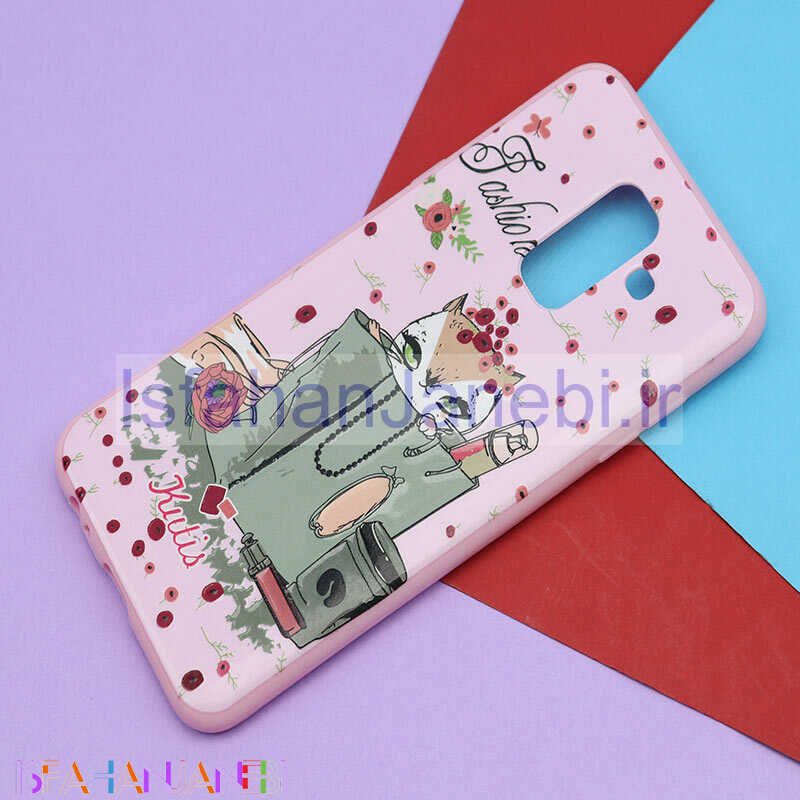 اصفهان جانبی-قاب فانتزی برجسته صورتی طرح کارتونی سامسونگ A6 Plus