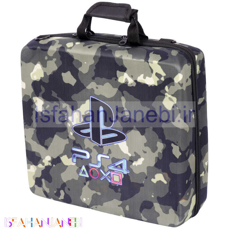 اصفهان جانبی-کیف کنسول بازی PS4 طرح چریکی سفید مشکی کد 1