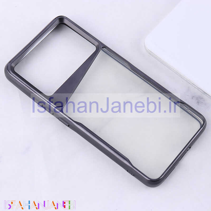 اصفهان جانبی-قاب ژله ای شفاف شیائومی Poco X6 Pro طرح تیتانیوم