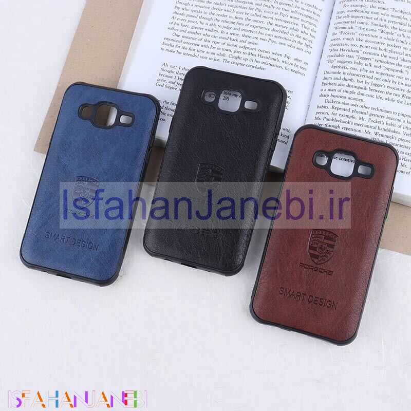 اصفهان جانبی-قاب چرمی Smart Design سامسونگ Galaxy J5 2015 طرح Porsche محافظ لنزدار
