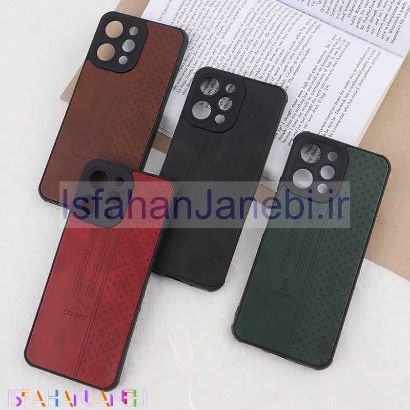 اصفهان جانبی-قاب چرمی Canary شیائومی Redmi 12 محافظ لنزدار