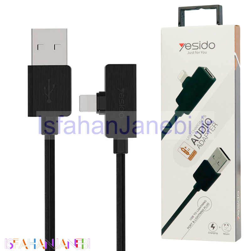 اصفهان جانبی-کابل تبدیل Yesido YAU03 USB To Dual Lightning 1.2m