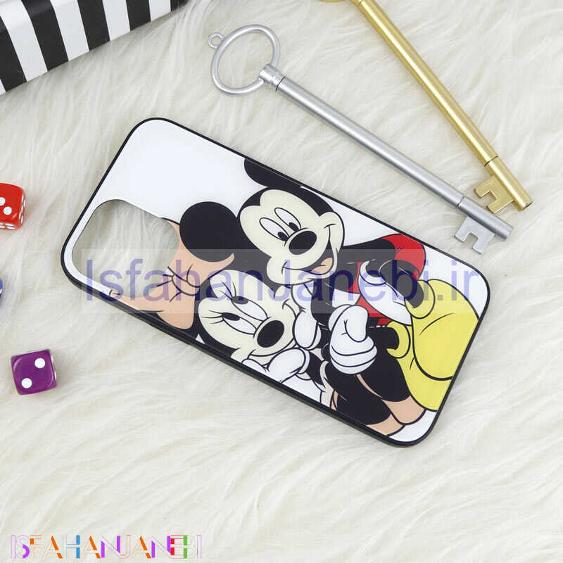 اصفهان جانبی-قاب پشت گلسی طرحدار میکی موس iPhone 12 Pro Max