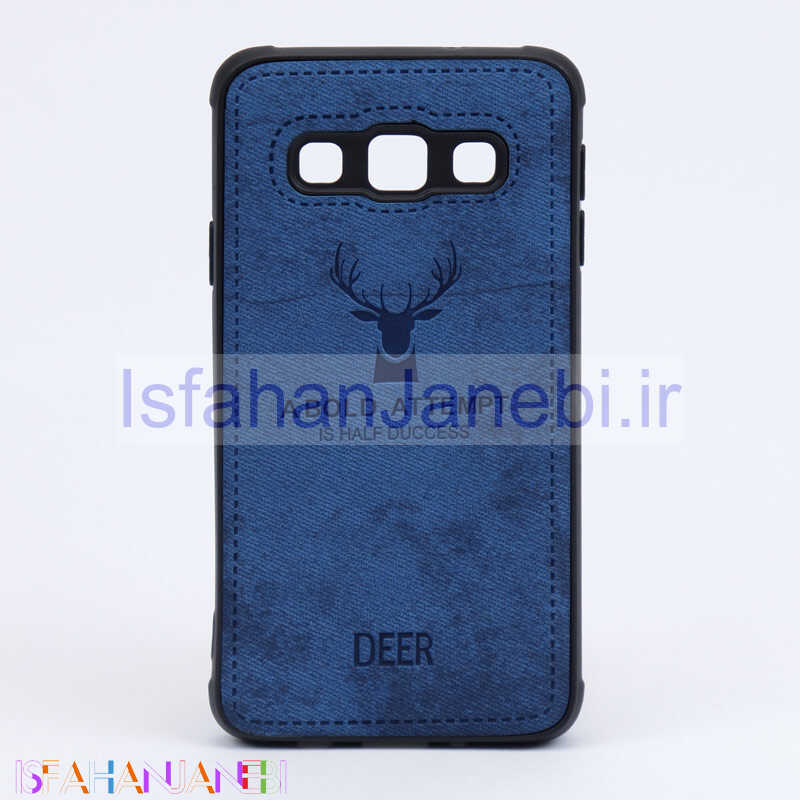 اصفهان جانبی-قاب چرمی طرح گوزن Samsung A3 آبی