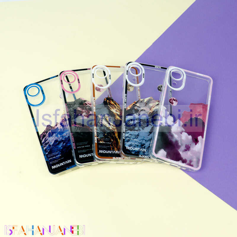 اصفهان جانبی-قاب ژله ای شفاف طرح کوهستان محافظ لنزدار Samsung Galaxy A03 Core