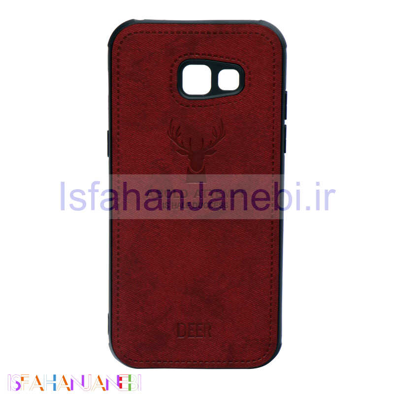 اصفهان جانبی-قاب چرمی طرح گوزن Samsung A5 2017 زرشکی