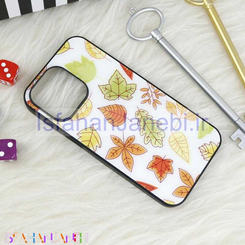 اصفهان جانبی-قاب پشت گلسی طرحدار برگ پاییزی iPhone 13 Pro