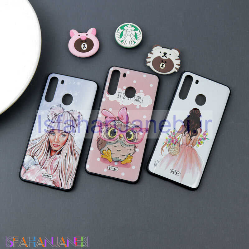اصفهان جانبی-قاب فانتزی برجسته دخترانه سامسونگ A21 سری 6