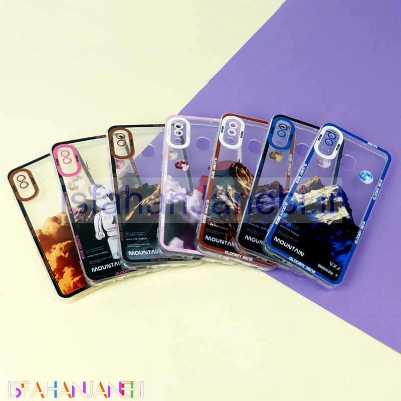 اصفهان جانبی-قاب ژله ای شفاف طرح کوهستان محافظ لنزدار Samsung Galaxy A20 / A30