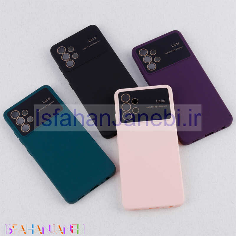 اصفهان جانبی-قاب سیلیکونی Lens Aperture محافظ لنزدار Samsung Galaxy A32 4G