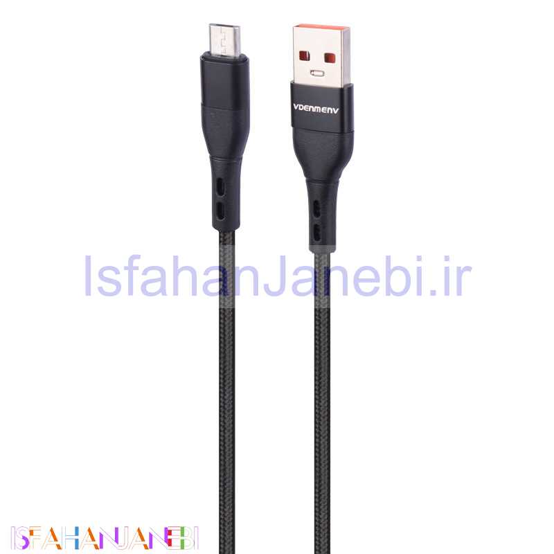 اصفهان جانبی-کابل میکرو یو اس بی فست شارژ Vdenmenv D60V 2.4A 0.9m شرینک