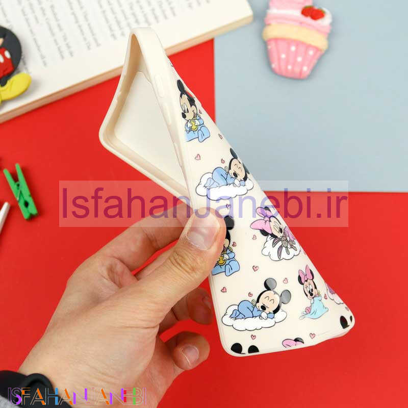 اصفهان جانبی-قاب سیلیکونی سفید محافظ لنزدار طرح میکی موس 3 سامسونگ Samsung Galaxy A71