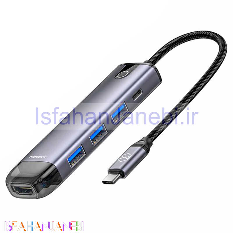 اصفهان جانبی-هاب Mcdodo HU-7750 USB 3.0/HDMI/Type-C PD To Type-C