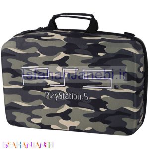 اصفهان جانبی-کیف کنسول بازی PS5 Slim طرح چریکی سبز کد 2