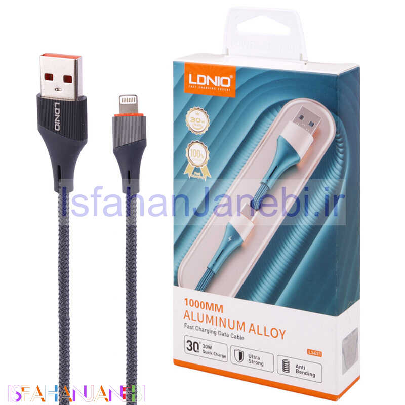 اصفهان جانبی-کابل آیفونی فست شارژ Ldnio LS631 30W 1m