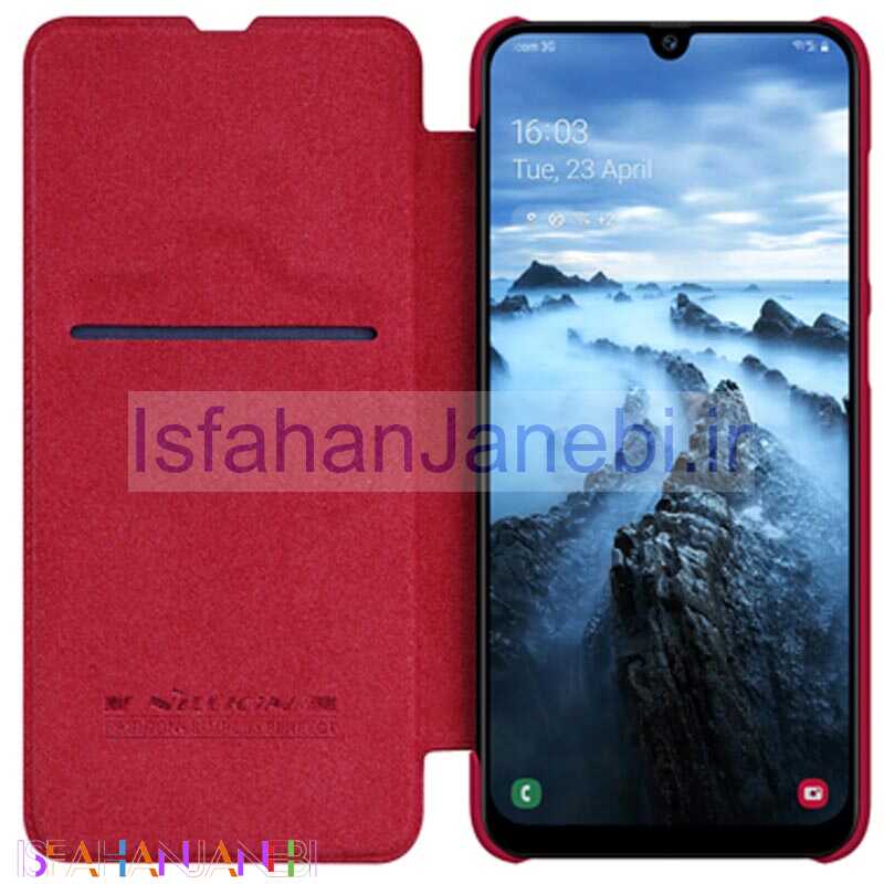 اصفهان جانبی-کیف چرمی اورجینال QIN نیلکین SAMSUNG Galaxy A70s