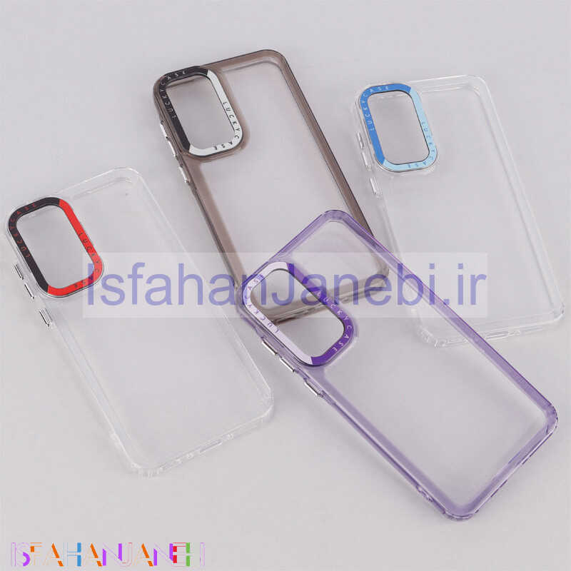 اصفهان جانبی-قاب PC پشت شفاف Lucky Case دور رنگی Samsung Galaxy A35