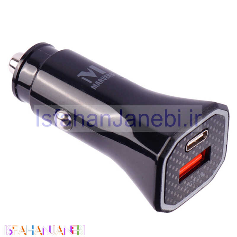 اصفهان جانبی-شارژر فندکی فست شارژ Marvers MS-CC211 3A QC3.0 PD 18W