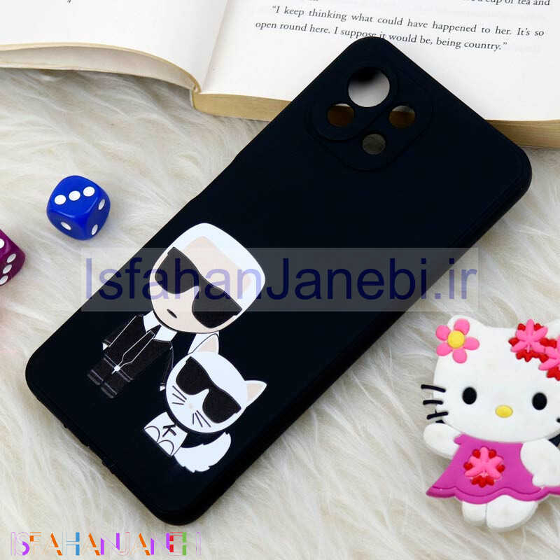 اصفهان جانبی-قاب سیلیکونی عروسکی محافظ لنزدار طرح Boss Cat شیائومی Xiaomi Mi 11 Lite
