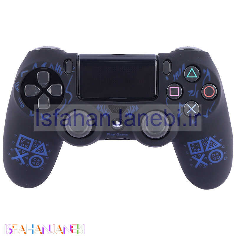 اصفهان جانبی-روکش دسته بازی PS4 طرح لوگو دکمه بازی آبی مشکی