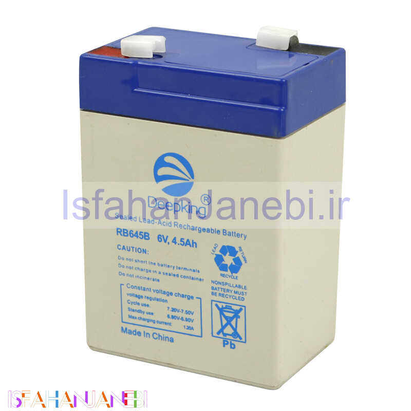 اصفهان جانبی-باتری 6 ولت 4٫5 آمپر Deepking RB645B