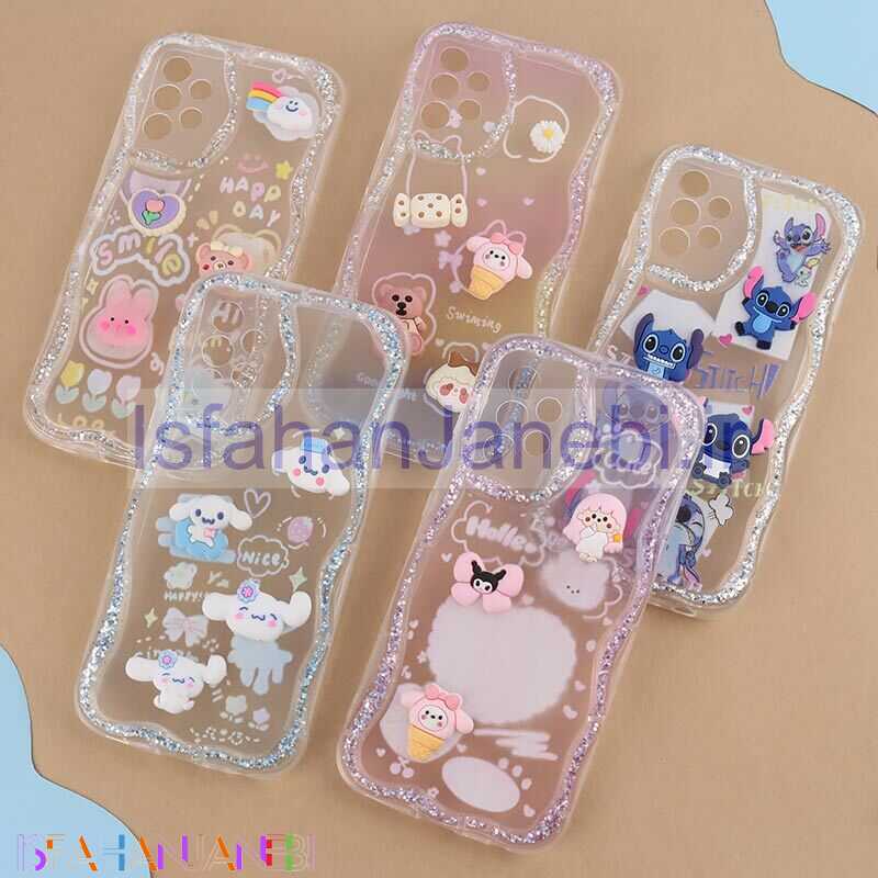 اصفهان جانبی-قاب شاینی سامسونگ Galaxy A72 عروسکی محافظ لنزدار