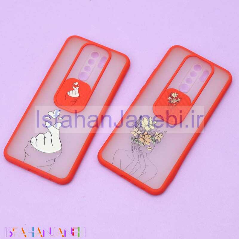 اصفهان جانبی-قاب محافظ لنز دار کشویی طرحدار قرمز Xiaomi Redmi 9