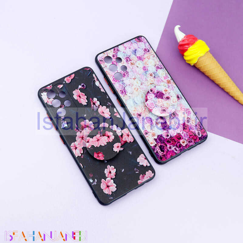 اصفهان جانبی-قاب فانتزی طرحدار دخترانه محافظ لنزدار + پاپ سوکت Samsung Galaxy A32 4G سری R