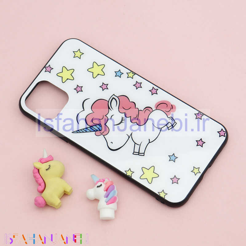 اصفهان جانبی-قاب پشت گلسی طرح دار یونیکورن iPhone 11 Pro Max