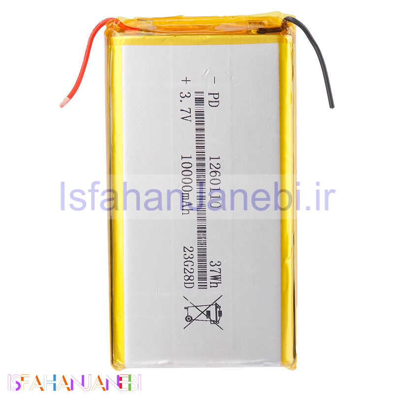اصفهان جانبی-باتری لیتیوم پاوربانک 10000mAh 12*59*110mm 1260110