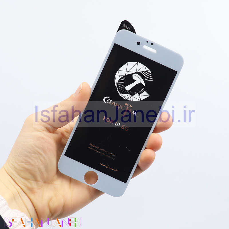 اصفهان جانبی-گلس سرامیکی MIETUBL CLEAR آیفون iPhone 6/6s سفید