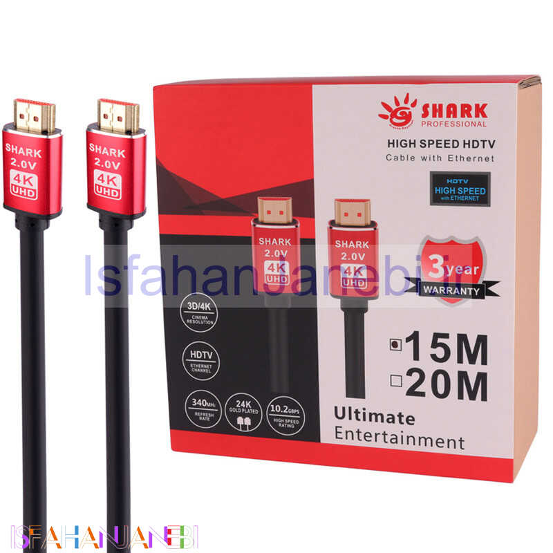 اصفهان جانبی-کابل Shark HDMI v2.0 4K 15m