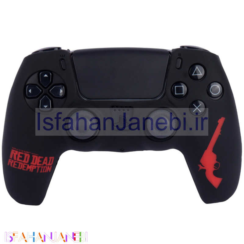 اصفهان جانبی-روکش دسته بازی PS5 طرح Red Dead Redemption مشکی قرمز
