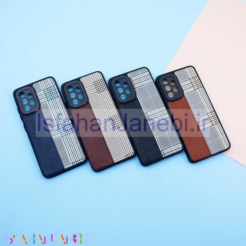 اصفهان جانبی-قاب چرمی پارچه ای محافظ لنزدار Samsung Galaxy A32 4G