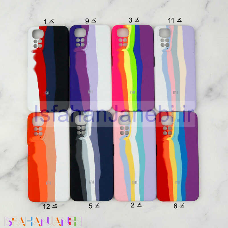 اصفهان جانبی-قاب سیلیکونی اورجینال رنگین کمانی محافظ لنزدار Xiaomi Redmi Note 11 / 11s