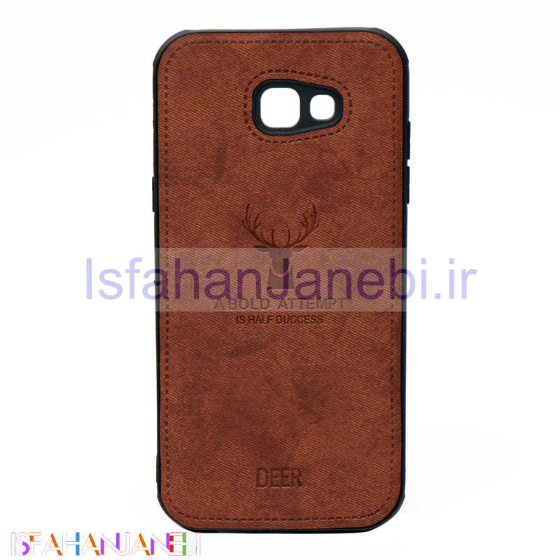 اصفهان جانبی-قاب چرمی طرح گوزن Samsung A7 2017 قهوه ای
