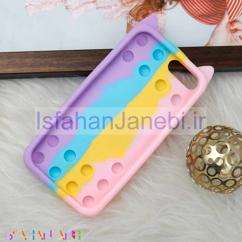 اصفهان جانبی-قاب اورجینال سیلیکونی آکواریومی Lucky Cat پاپیتی iPhone 7 Plus / 8 Plus رنگین کمانی