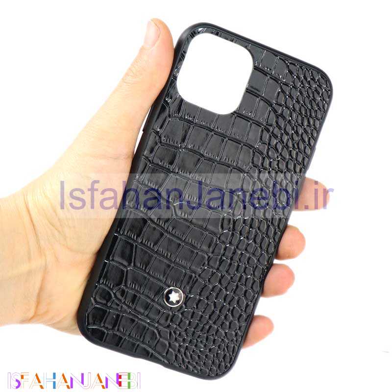 اصفهان جانبی-قاب چرمی Mont Blanc آیفون 11 مشکی