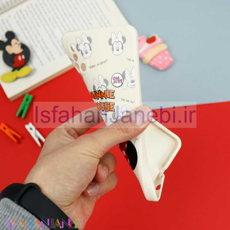 اصفهان جانبی-قاب سیلیکونی سفید محافظ لنزدار طرح میکی موس 1 سامسونگ Samsung Galaxy A31