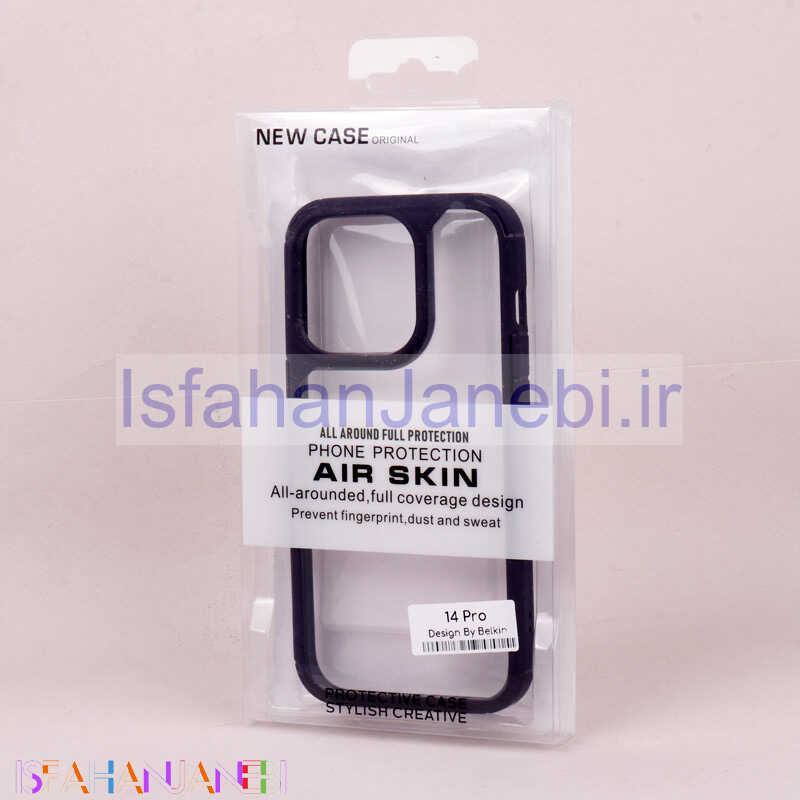 اصفهان جانبی-قاب ضد ضربه پشت شفاف Air Skin دور رنگی iPhone 14 Pro