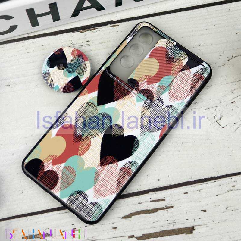 اصفهان جانبی-قاب طرحدار محافظ لنزدار کشویی + پاپ سوکت طرح قلبی سامسونگ A32 4G سری B