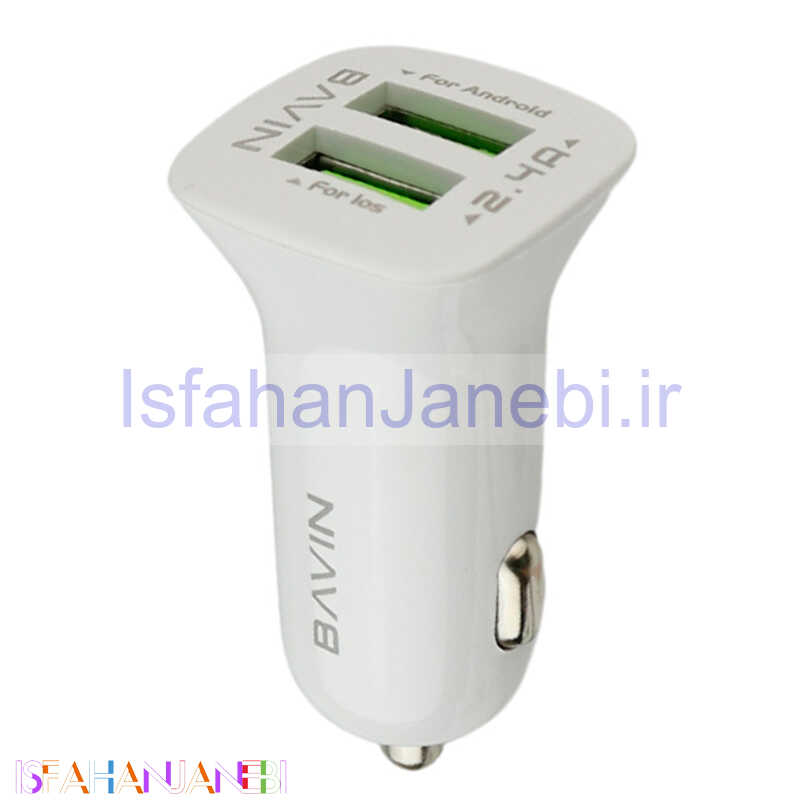 اصفهان جانبی-شارژر فندکی فست شارژ Bavin PC253 2.4A 12W